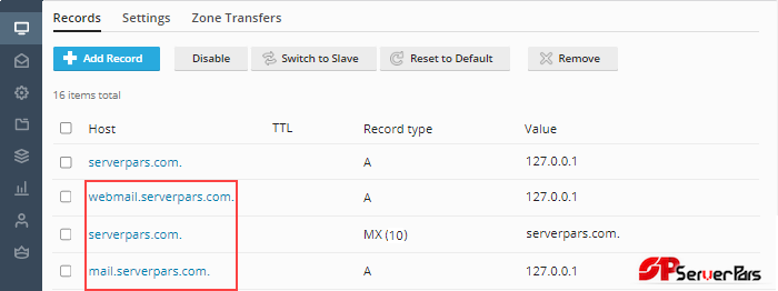 اتصال, ایمیل, هاست, پروتکل, SMTP, POP3, IMAP, SSL, TLS, تنظیمات, نقشه DNS